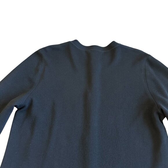 Exclusively Misook Long Length Black Cardigan Sweater Button-Down Stretch Medium - Picture 8 of 11